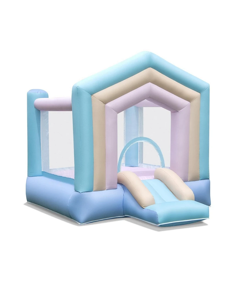 Gouun Kids Bounce House with Slide and Basketball Rim Bouncy Castle for Party without Blower