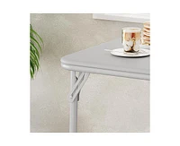 gaomon Folding Table, 33.6 Inch Folding Card Table, Portable Square Folding Table with Pu Soft Cushion