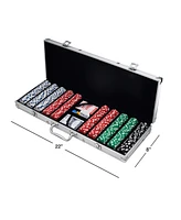 Trademark Poker Recreational Poker Set with 500 Chips and Case