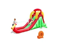 Gouun Inflatable Water Slide Bounce House with Climbing Wall and Jumper with 550W Blower