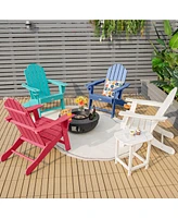 Gouun Outdoor Adirondack Chair with Built-in Cup Holder for Backyard Porch