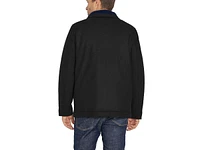 Izod Men's Wool Harrington Jacket With Knit Collar