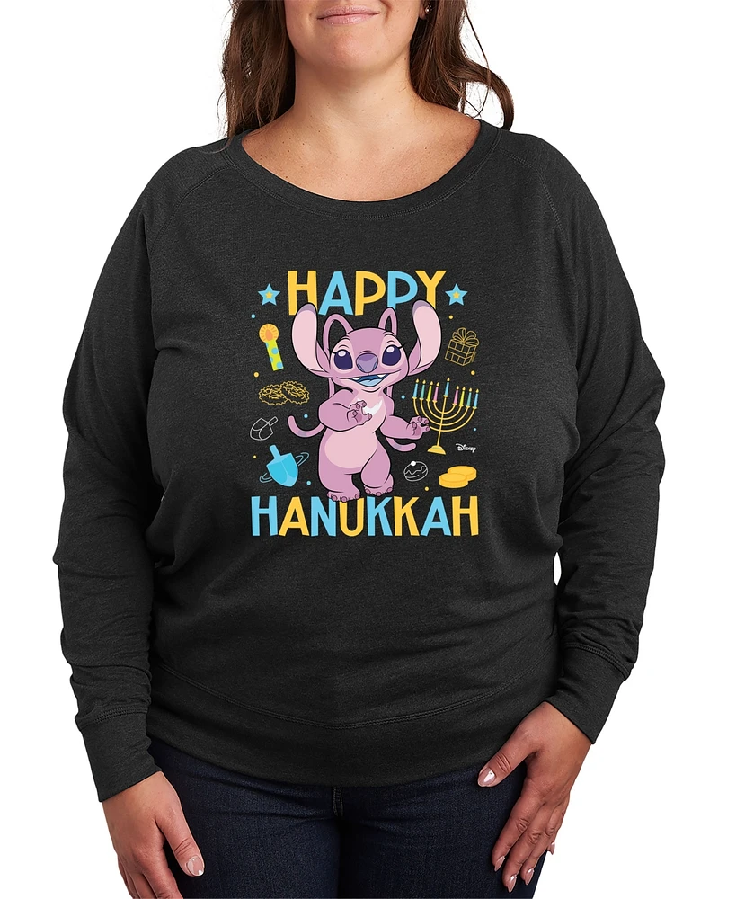 Hybrid Apparel Plus Lilo Stitch Hanukkah Graphic Pullover Top