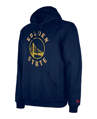 New Era Men's Navy Golden State Warriors 2024/25 City Edition Pullover Hoodie