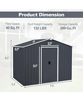 Gouun Outside Storage Shed with Lock Air Window