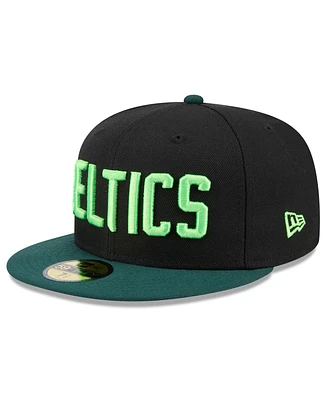 New Era Men's Black Boston Celtics 2024/25 City Edition 59FIFTY Fitted Hat