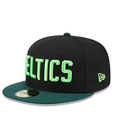 New Era Men's Black Boston Celtics 2024/25 City Edition 59FIFTY Fitted Hat