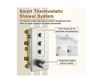 Casainc 12 inch Suspended Ceiling Rectangular Handheld Shower Set