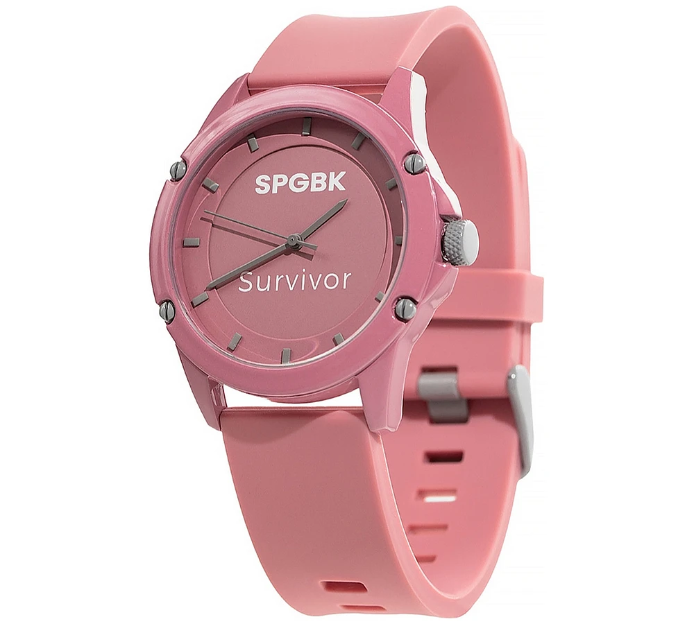 Spgbk Watches Women's Survivor Pink Silicone Strap Watch 44mm