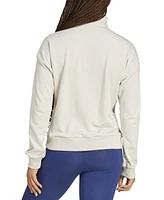 adidas Women's Essentials Small Logo French Terry Quarter Zip Top