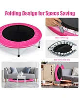Gouun 38 Inch Mini Folding Trampoline Portable Leisure Fitness Backboard