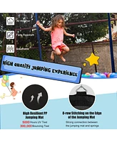 12/14/15/16 Feet Outdoor Recreational Trampoline with Enclosure Net