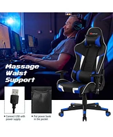 Gouun Reclining Swivel Massage Gaming Chair with Lumbar Support