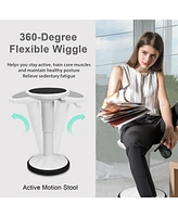 Gouun Adjustable Active Learning Stool Sitting Home Office Wobble Chair with Cushion Seat
