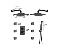 Casainc Single Handle Thermostatic 4-function Shower Faucet Dual Showerhead