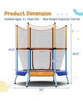 Gouun 48 Inch Toddler Trampoline with Safety Enclosure Net