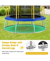 Gouun 10 Feet Unique Flower Shape Trampoline with Galvanized Steel Frame