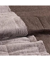 Coma Inducer Opposites Attract - Coma Inducer Oversized Comforter Set - Plush Frosted Chocolate + Cooling Cold Brew