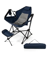 Gouun Hammock Camping Chair with Retractable Footrest and Carrying Bag