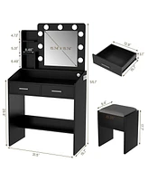gaomon Vanity Desk with Mirror and Lights