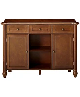 Kings Brand Furniture Hansen 2-Door Walnut Wood Buffet Table, Walnut