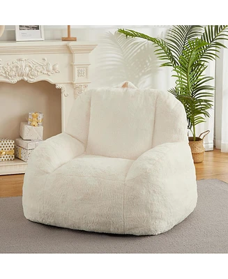 gaomon Giant Bean Bag Chair, Faux Fur Stuffed Bean Bag Couch