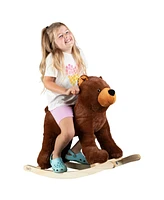 Happy Trails Plush Bear Rocking Horse