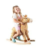 Happy Trails Giraffe Plush Rocking Horse