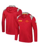 Colosseum Men's Cardinal Iowa State Cyclones Oht Military Appreciation Quarter-Zip Hoodie Jacket