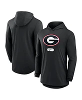 Nike Men's Black Georgia Bulldogs Lightweight Performance Long Sleeve Hoodie T-Shirt