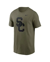 Nike Men's Olive Usc Trojans 2024 Military Appreciation Tonal Logo Performance T-Shirt