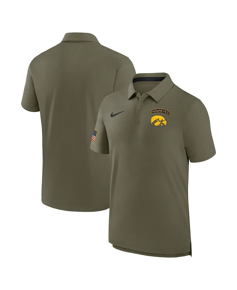 Nike Men's Olive Iowa Hawkeyes 2024 Military Appreciation Tour Performance Polo