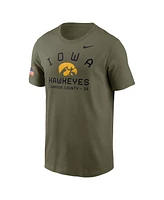 Nike Men's Olive Iowa Hawkeyes 2024 Military Appreciation Performance T-Shirt