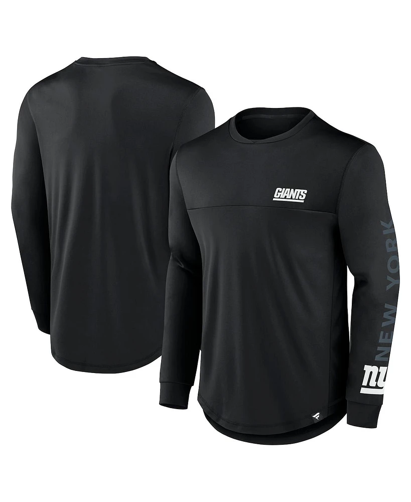 Fanatics Men's Black New York Giants Blackout Long Sleeve T-Shirt