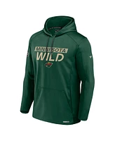 Fanatics Men's Green Minnesota Wild Authentic Pro Rink Fleece Pullover Hoodie