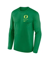 Nike Men's Green Oregon Ducks Primary Stack Legend Long Sleeve T-Shirt