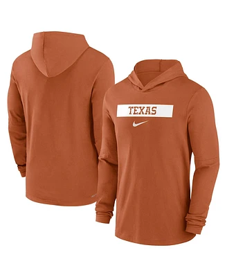 Nike Men's Burnt Orange Texas Longhorns 2024 Sideline Hoodie Performance Long Sleeve T-Shirt