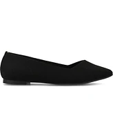 Journee Collection Women's Minnah Knit Pointed Toe Dress Flats