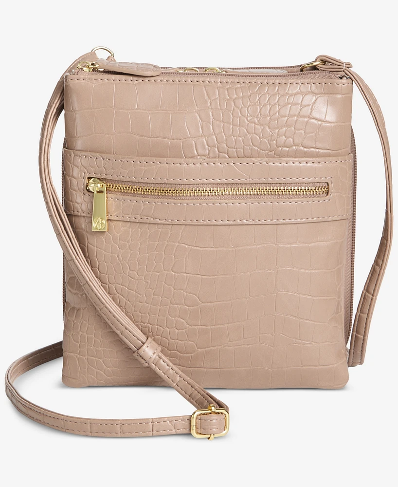 Giani Bernini Small Croc Dasher Crossbody, Exclusively at Macy's