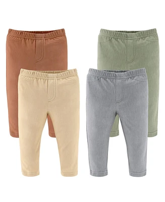 The Peanutshell Baby Boy & Girl Jeggings, 4-Pack, Neutral