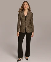 Donna Karan New York Women's Single-Button Tweed Blazer