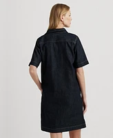 Lauren Ralph Denim Cotton Shift Dress