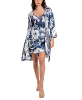 Linea Donatella Women's Flying Garden Satin Wrap Robe