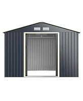 Gouun 9 x 6 Feet Metal Storage Shed for Garden and Tools