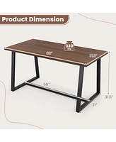 Gouun Large Dining Table with Heavy-duty Metal Frame and Anti-slip Foot Pads