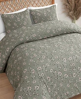 Jessica Simpson Botanical Embossed -Pc. Duvet Cover Set