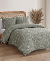Jessica Simpson Botanical Embossed -Pc. Duvet Cover Set