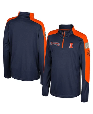 Colosseum Big Boys and Girls Navy Illinois Fighting Illini Oht Military Appreciation Cyclone Quarter-Zip Windshirt