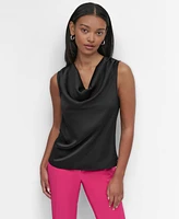 Dkny Sleeveless Cowlneck Top