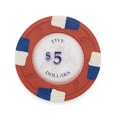 Slickblue Poker Knights Poker Chips (25-Pack) – Clay Composite, $5 Value for Casual Play